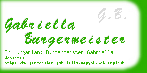 gabriella burgermeister business card